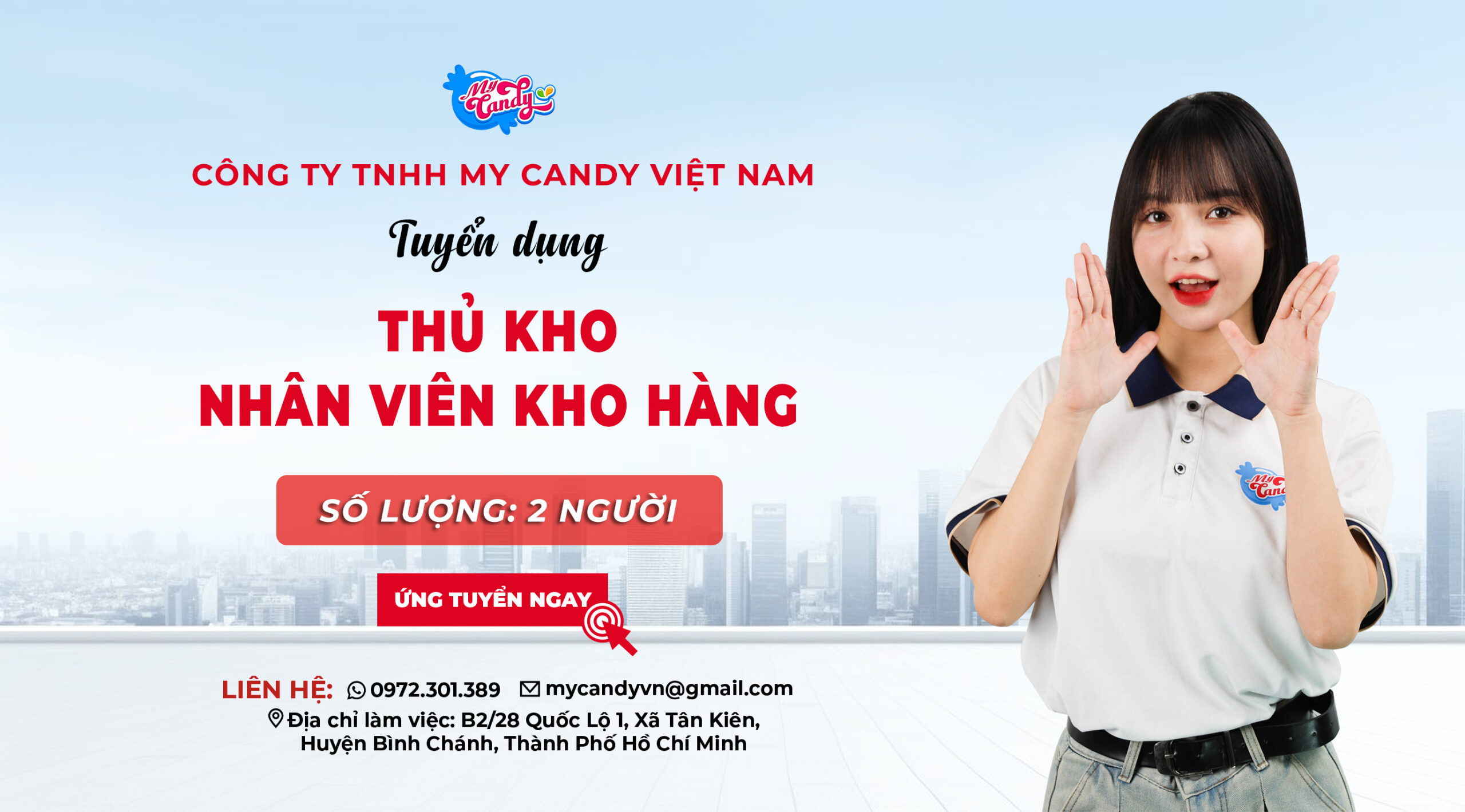 TUYỂN DỤNG NHÂN VIÊN THỦ KHO VÀ NHÂN VIÊN KHO HÀNG