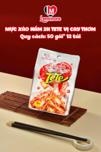 Mực xào nấm 2k tete vị cay thơm thương hiệu Lemmore