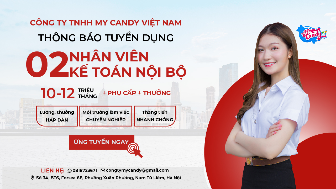 Tuyển dụng kế toán nội bộ My Candy