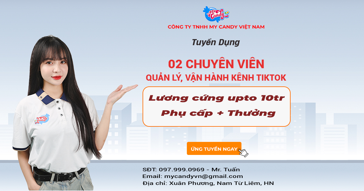 Tuyển dụng chuyên viên quản lý vận hành tiktok