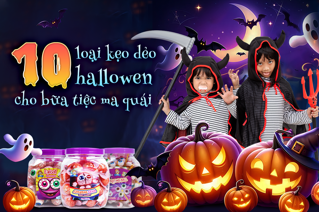 Kẹo dẻo Halloween là món ăn được các bạn nhỏ yêu thích và dịp đặc biệt này