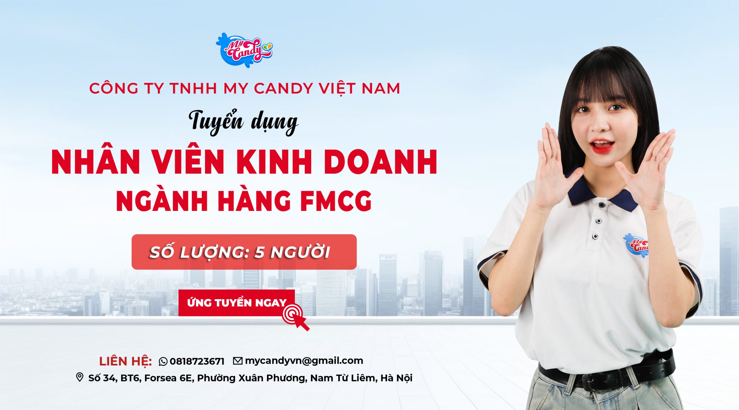 Tuyển dụng nhân viên kinh doanh My Candy