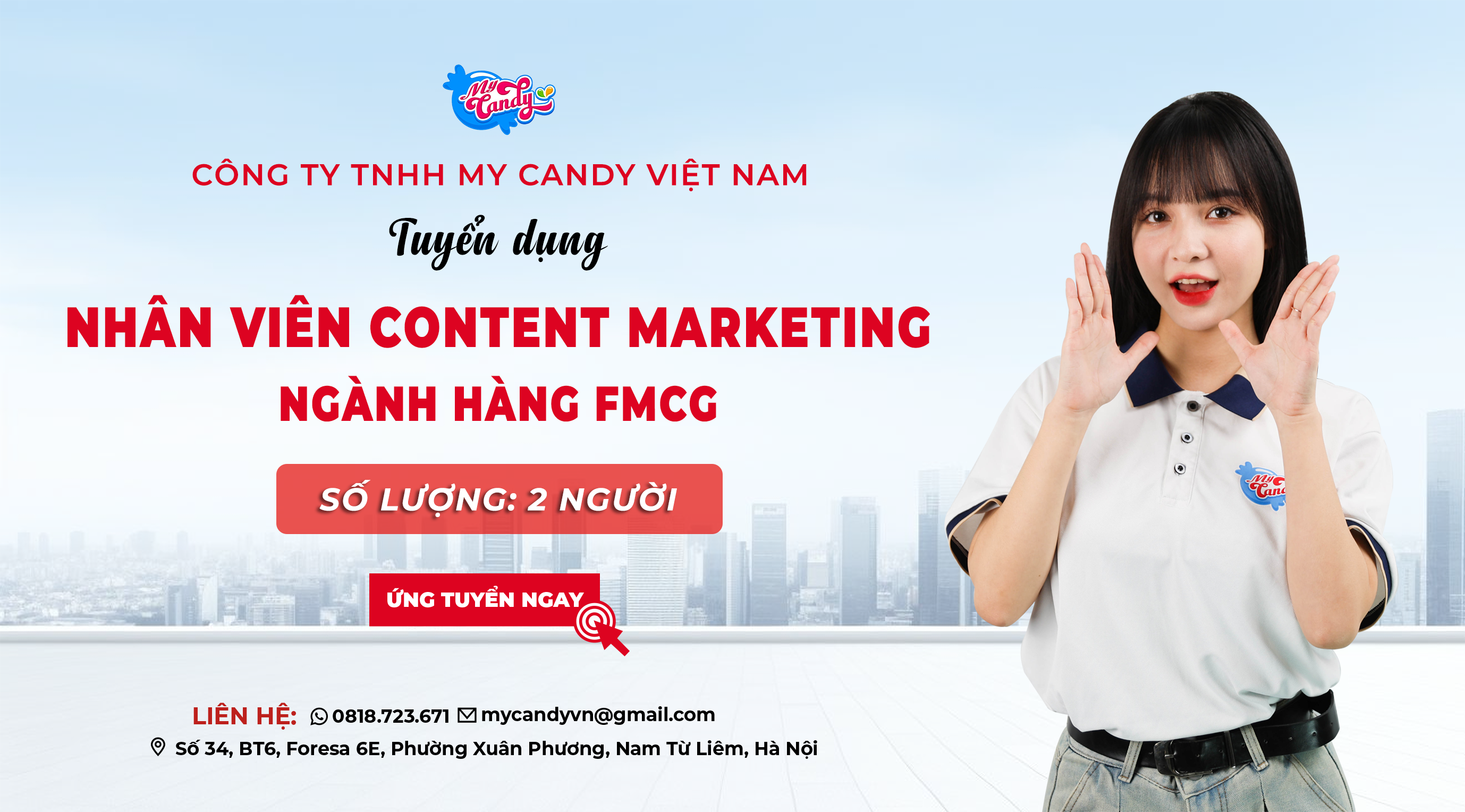 Tuyển dụng nhân viên Content Marketing My Candy