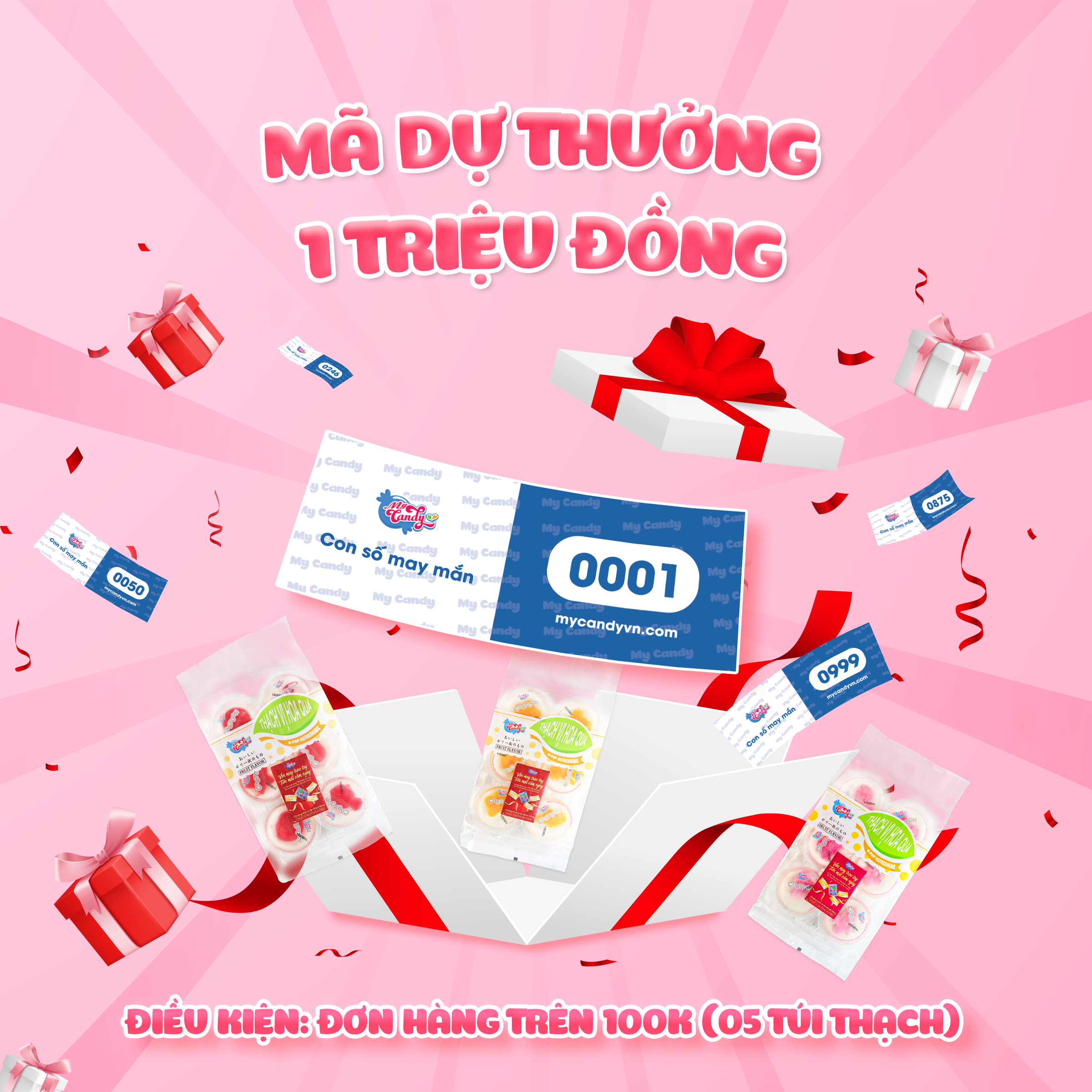 Mã dự thưởng 1 triệu đồng My Candy